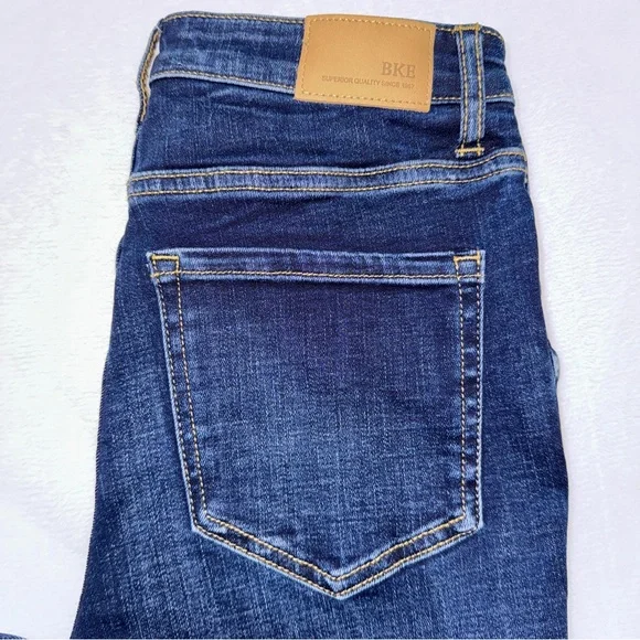 BKE Billie Slim-Fit High Rise Bootcut Jeans - Deep Blue - Picture 5 of 10